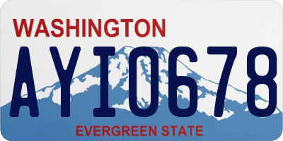 WA license plate AYI0678
