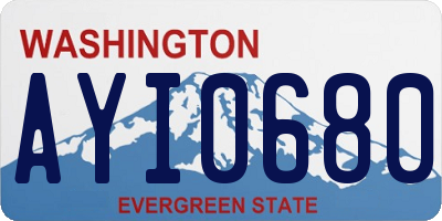 WA license plate AYI0680