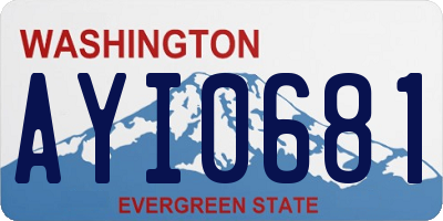 WA license plate AYI0681