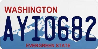 WA license plate AYI0682