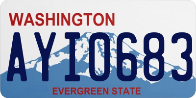 WA license plate AYI0683