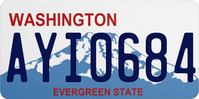 WA license plate AYI0684