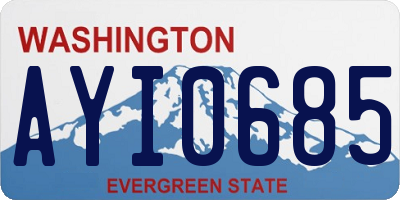 WA license plate AYI0685