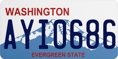 WA license plate AYI0686