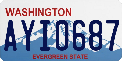 WA license plate AYI0687