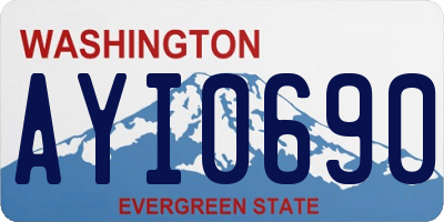 WA license plate AYI0690