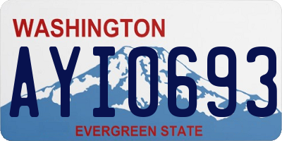 WA license plate AYI0693