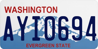 WA license plate AYI0694