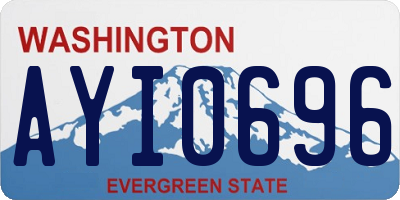 WA license plate AYI0696