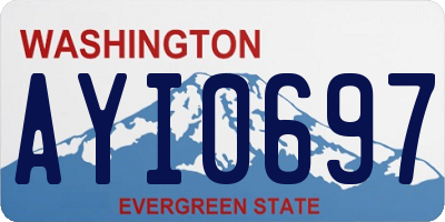 WA license plate AYI0697