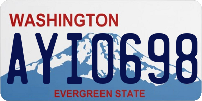 WA license plate AYI0698