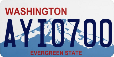 WA license plate AYI0700
