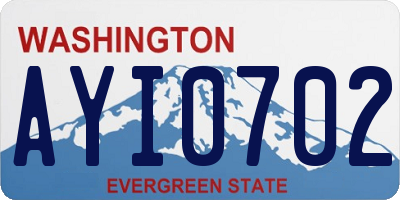 WA license plate AYI0702