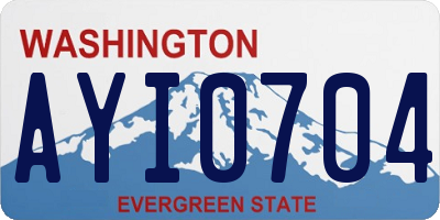 WA license plate AYI0704