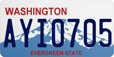 WA license plate AYI0705