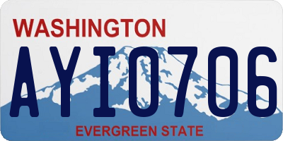 WA license plate AYI0706