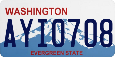WA license plate AYI0708