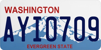 WA license plate AYI0709