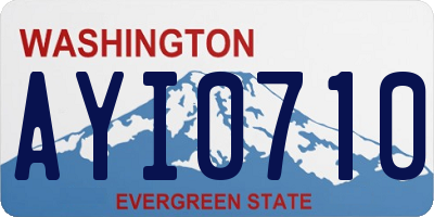 WA license plate AYI0710
