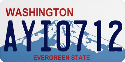 WA license plate AYI0712