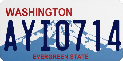 WA license plate AYI0714
