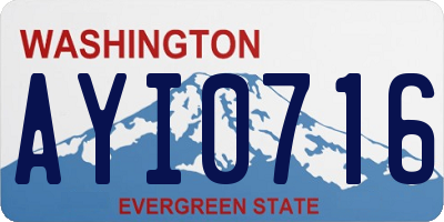 WA license plate AYI0716