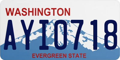 WA license plate AYI0718