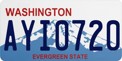 WA license plate AYI0720