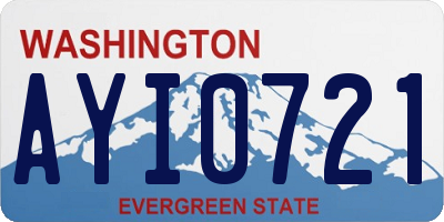 WA license plate AYI0721