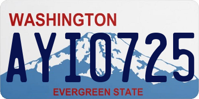WA license plate AYI0725