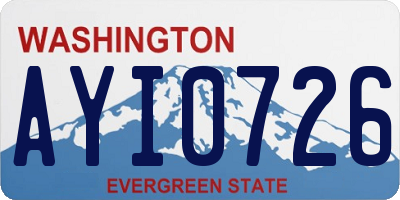 WA license plate AYI0726