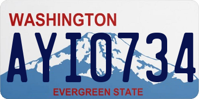 WA license plate AYI0734