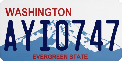 WA license plate AYI0747