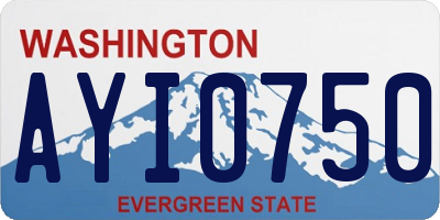 WA license plate AYI0750