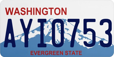 WA license plate AYI0753