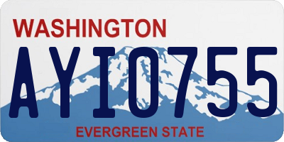 WA license plate AYI0755