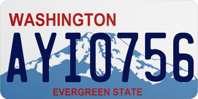 WA license plate AYI0756