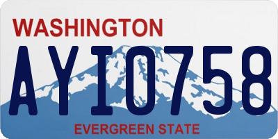 WA license plate AYI0758