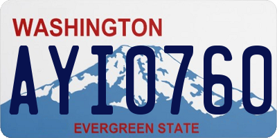 WA license plate AYI0760