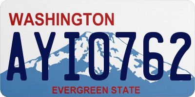 WA license plate AYI0762