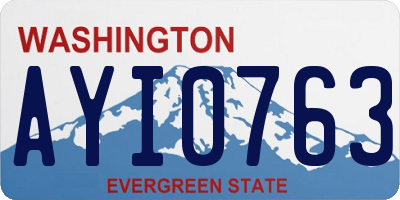 WA license plate AYI0763