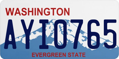 WA license plate AYI0765