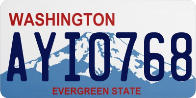 WA license plate AYI0768