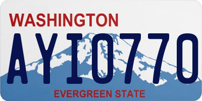 WA license plate AYI0770