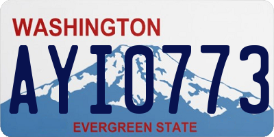 WA license plate AYI0773