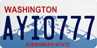 WA license plate AYI0777