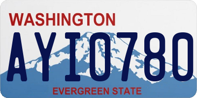 WA license plate AYI0780