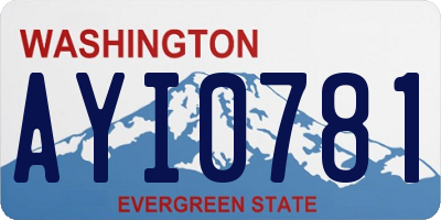 WA license plate AYI0781
