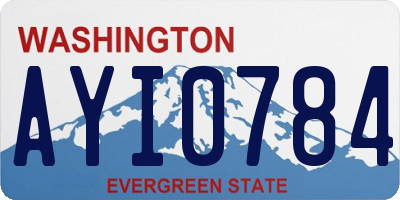 WA license plate AYI0784