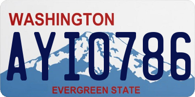 WA license plate AYI0786